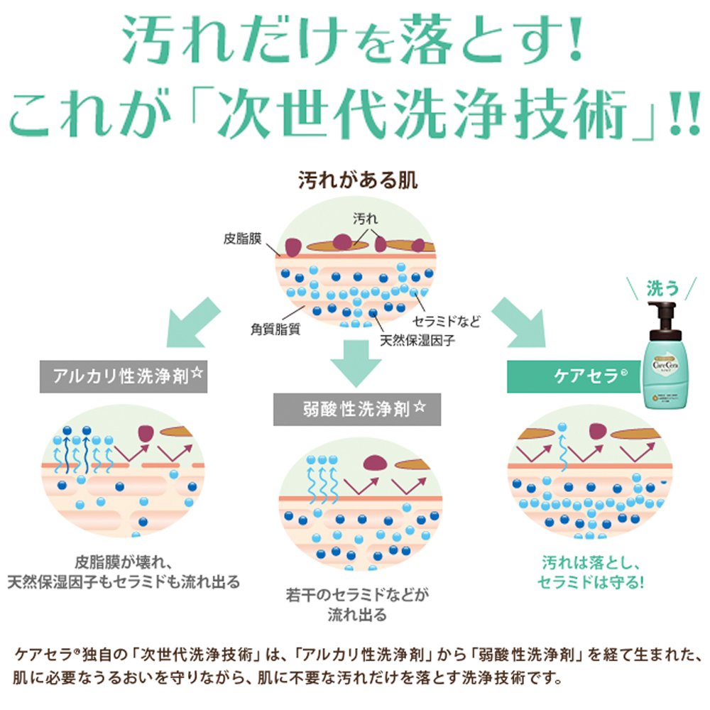 Amazon | ケアセラ 7種の天然型セラミド配合 泡の高保湿全身ボディ