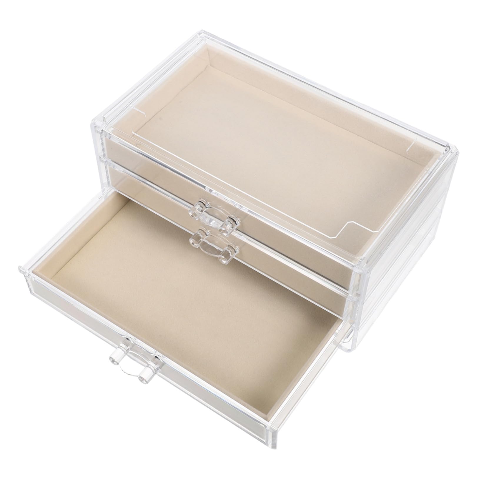 ULTECHNOVO Joyero de Tres Organizador de Joyas con Bandejas Apilables para Collares Pulseras y Pendientes Joyero de Sobremesa para Guardar Joyas