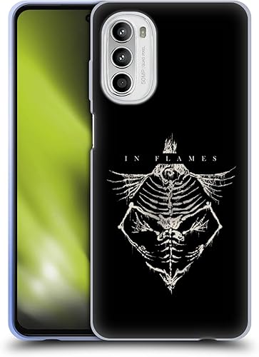 Head Case Designs Officially Licensed in Flames Jesterhead Bones Metal Grunge Soft Gel Case Compatible with Motorola Moto G52