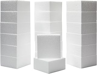 Sponsored Ad - Juvale White Foam Blocks for Crafts, Polystyrene Squares for DIY Sculptures, Art Supplies (4x4x2 in, 20 Pack)