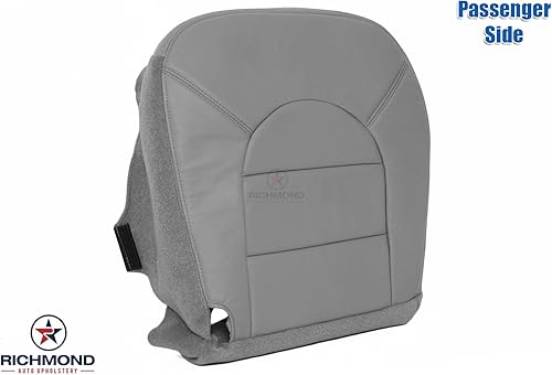 1999 2000 Ford F-550 °F550 Lariat 7,3 Motor lado del pasajero Parte inferior Funda de asiento de piel de repuesto, color gris