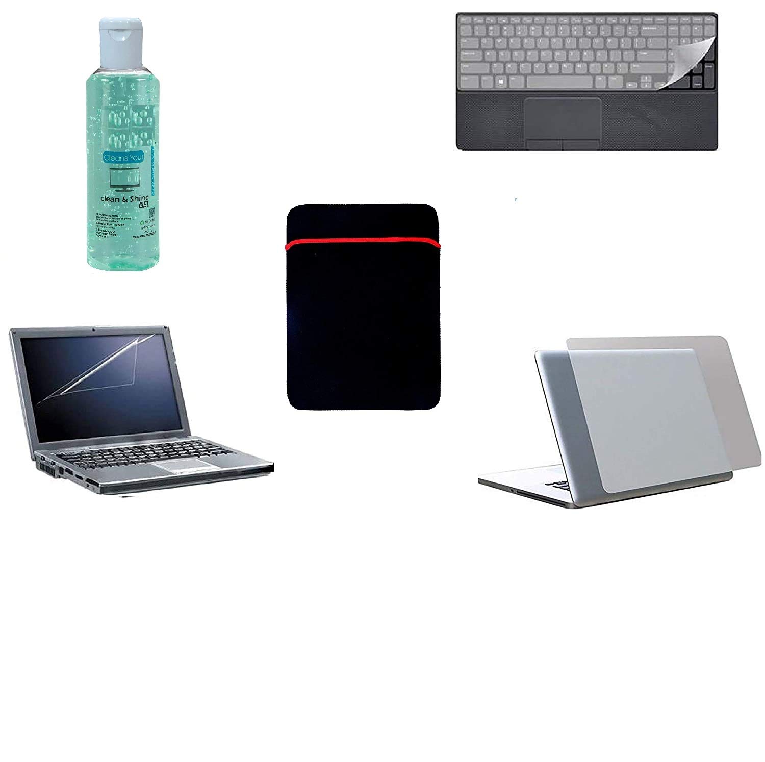 Fedus® 5 in1 Combo of Transparent Laptop Skin with Key Guard, Screen Guard and Laptop Sleeve OR Laptop Cleaning Gell for 15.6 inches, Laptop Combo Set (B07X6HRF4K) Amazon Price History, Amazon Price Tracker