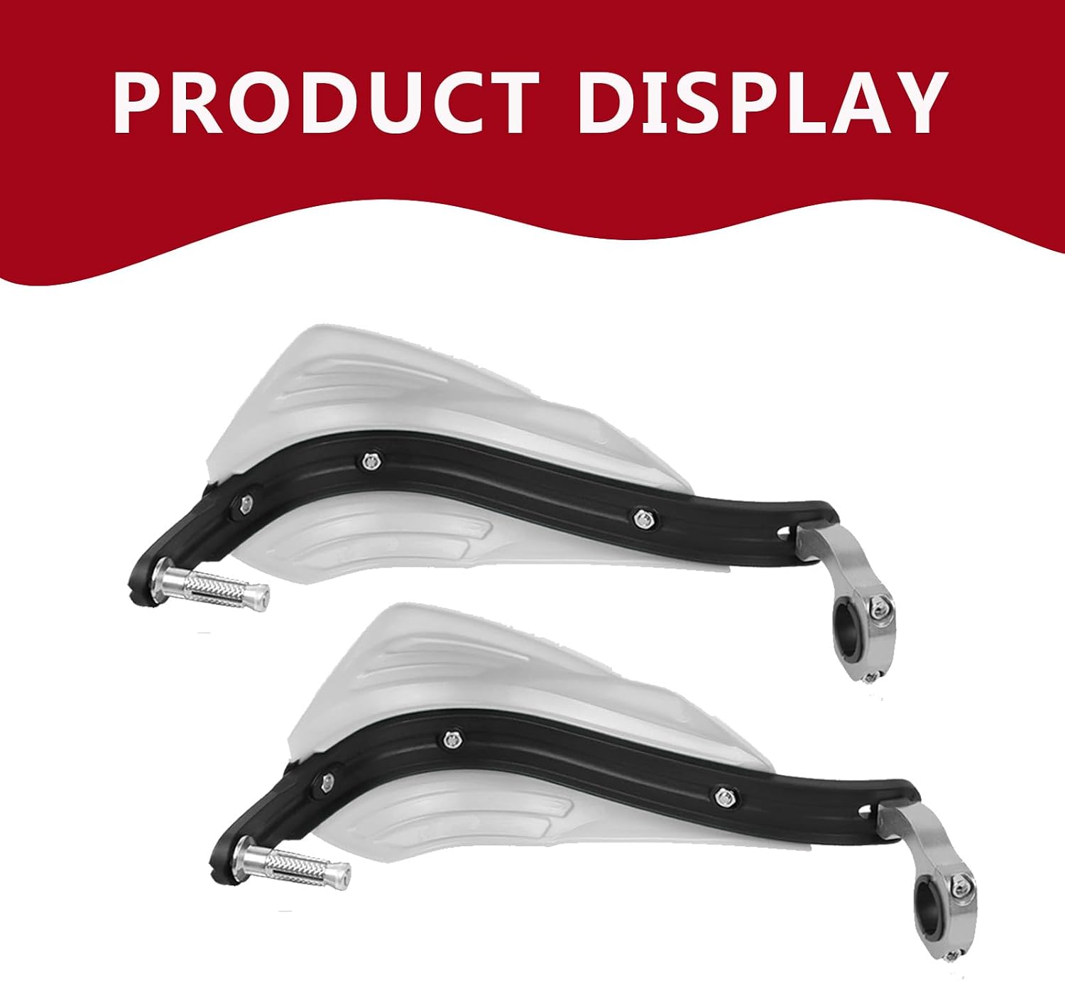 7/8" 22mm and 1 1/8" 28mm Handguards Motorcycle Handlebar Brake Lever Protection Hand Guard Replacement for Dirt Bike Motorcycle Supermoto Racing ATV(White)