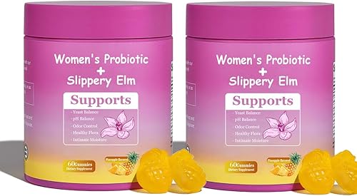 DYALE Her Juicy - Gomitas de probióticos femeninos para mujer, sabor a piña, apoya el equilibrio del pH, la salud intestinal y el sistema