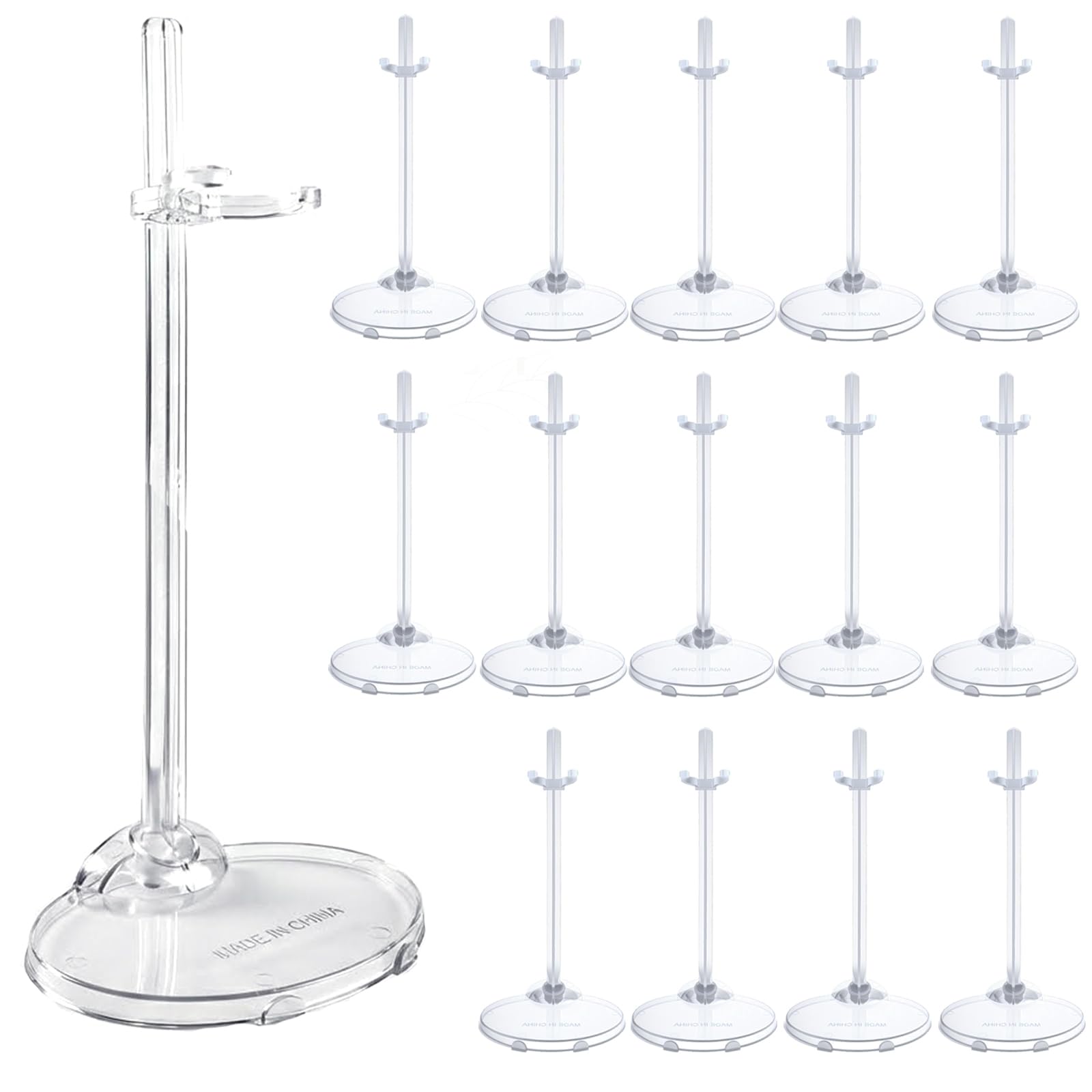 15 PCS Adjustable Doll Stands, Transparent Display Holder for Action Figure