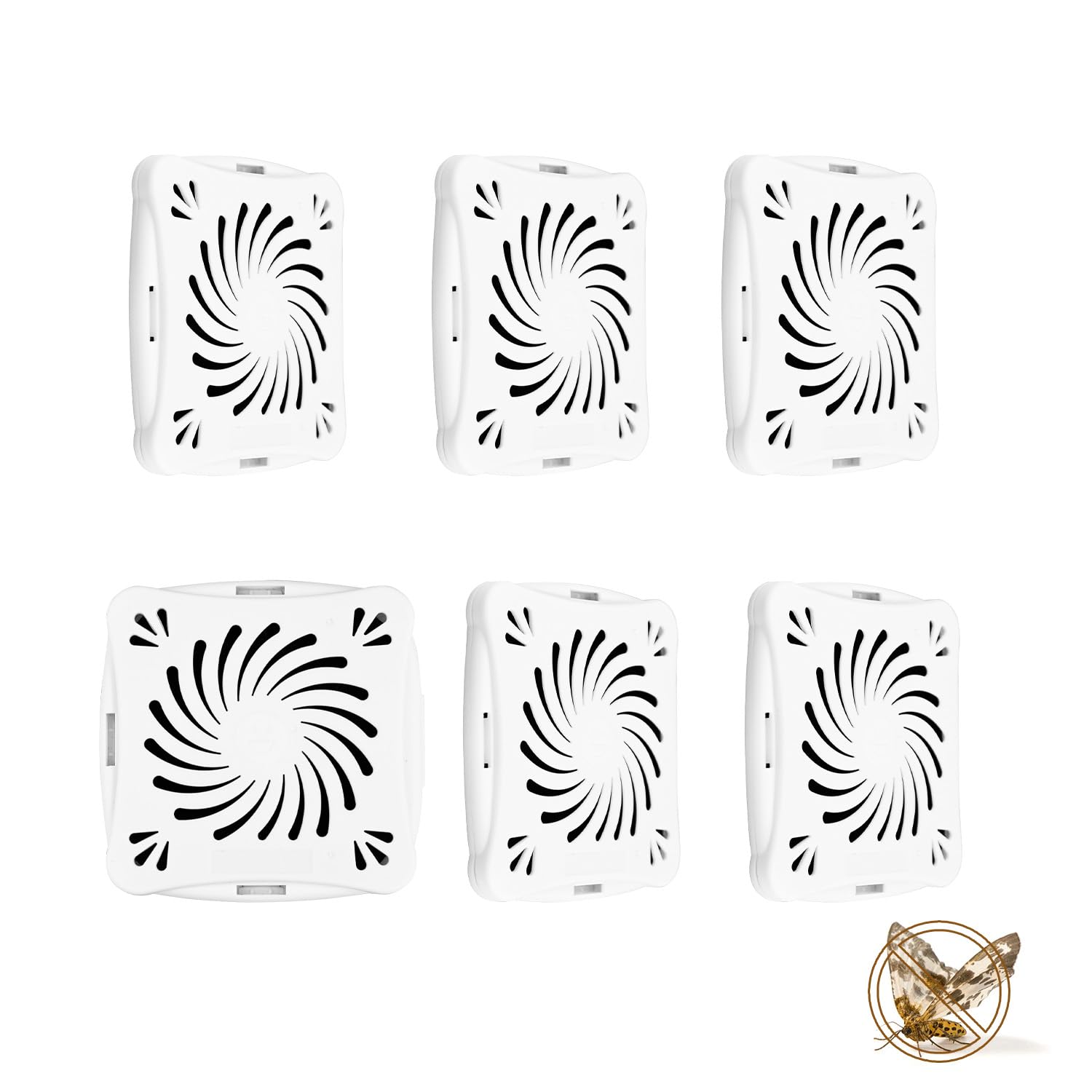 Moth Repellent for Wardrobes & Drawers, Kills Moths, Larvae and Eggs, Moth Killer for Protect Clothes in Wardrobes & Drawers, Highly Effective Prevent Moth and Mold, No Scent (6 Pack)