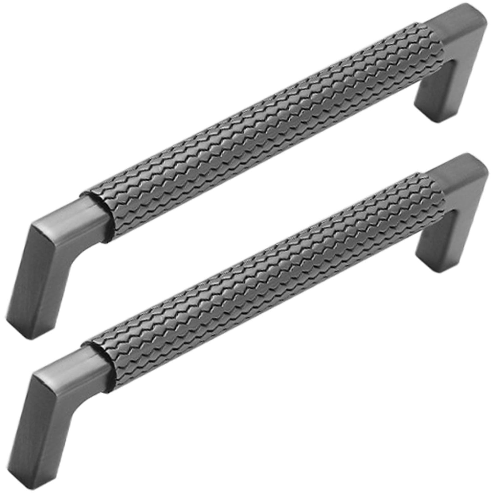 Xiaodanhua Matte Black 2 Pcs Wardrobe Handles Zinc Alloy Bathroom Cabinet Pulls Furniture Decoration Pull Handles Bedside Table Pulls With Screws (Hole Distance 96Mm)