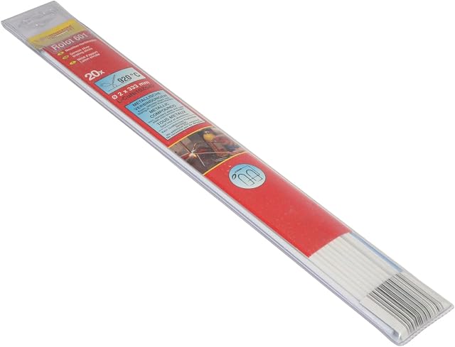 ROTHENBERGER Industrial Nickel Silver Hard Solder, ROLOT 601, Ø 2 mm, Length: 300 mm, 20 rods, 2x333 mm