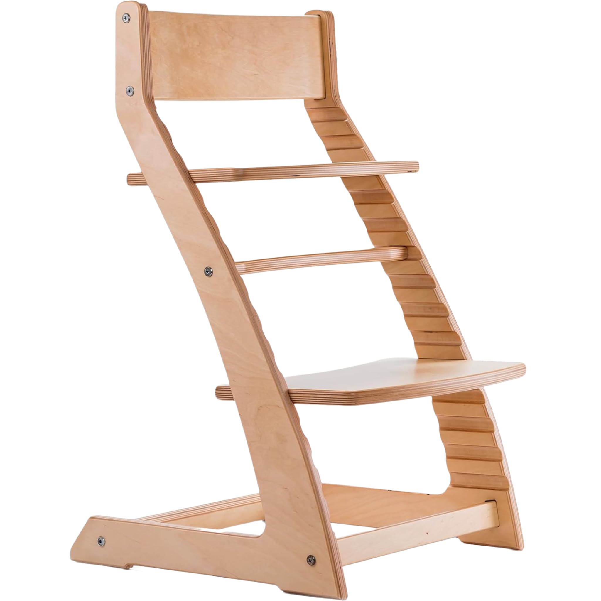 Trona de madera escandinava FORNEL La silla ajustable Grow with Me Una alternativa inteligente y asequible a Stokke Tripp Trapp Acabado en madera natural
