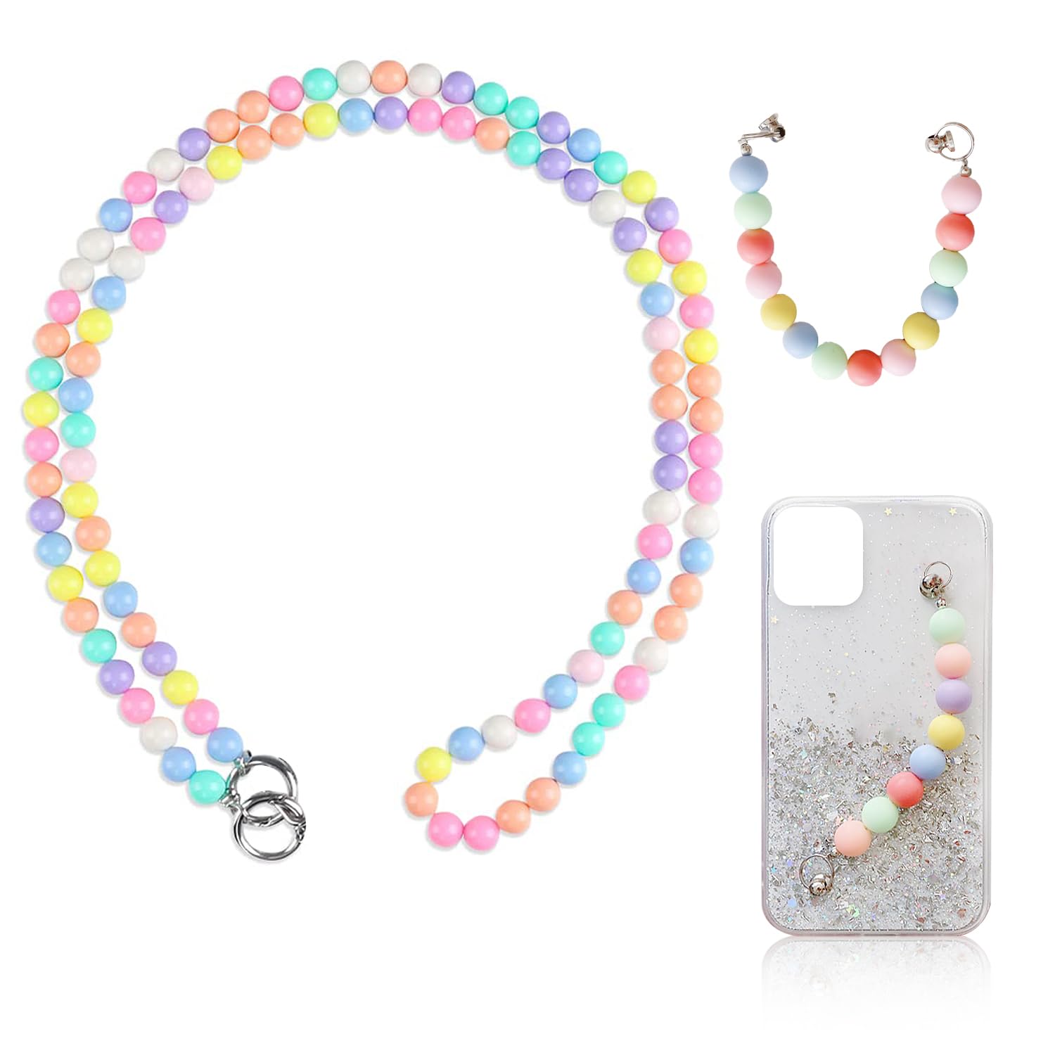 2 Pcs Bijoux De Telephone,Dragonne Bracelets Téléphone