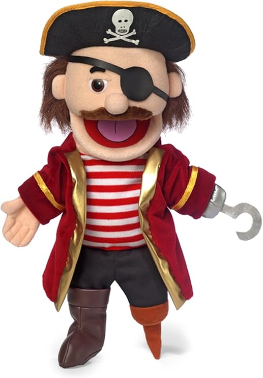 14" Pirate w/Peg Leg, Hand Puppet