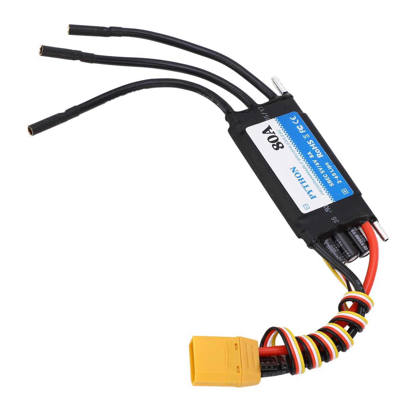 Dostępny sterownik prędkości łodzi RC, Wodoodporny ESC 80A z regulacją prądu 8A SBEC, urządzenie do programowania LCD, wielofunkcyjny bezpiecznik, dla różnych modeli statków