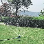 Kadaon Garden Sprinkler, 360 Degree Rotating Lawn Sprinkler Large Area Coverage - Adjustable, Weighted Gardening Watering System