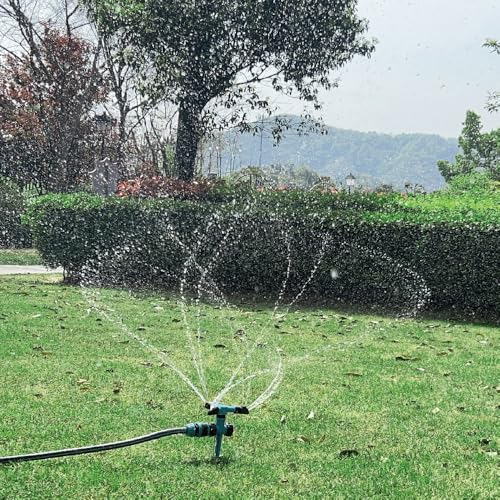 Kadaon Garden Sprinkler, 360 Degree Rotating Lawn Sprinkler Large Area Coverage -…