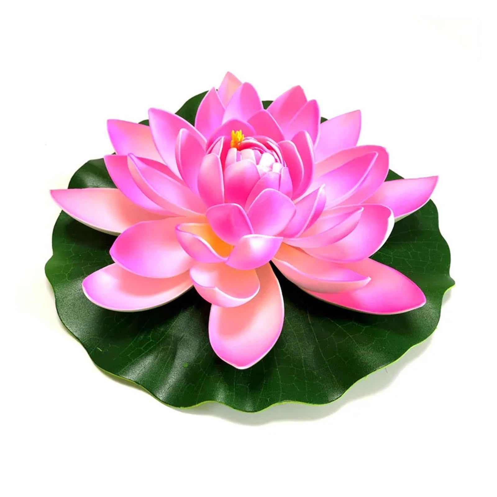 FJQFHH Artificial Lotus Flower, Artificial Lotus Floating Lifelike Water Lily Pond Garden Decor(28cm Pink)