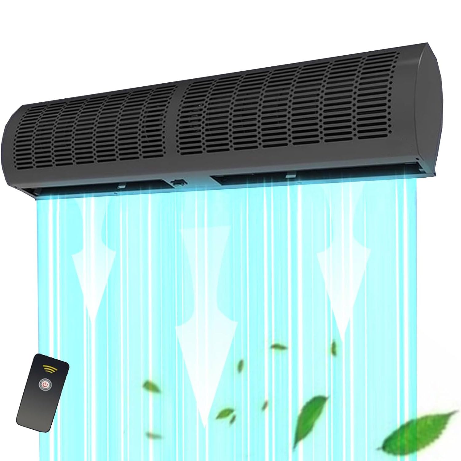 Barriera d'aria commerciale a parete, ventilatore silenzioso con telecomando e velocità regolabile, facile da installare per supermercati, hotel, ristoranti, celle frigorifere, caffetterie