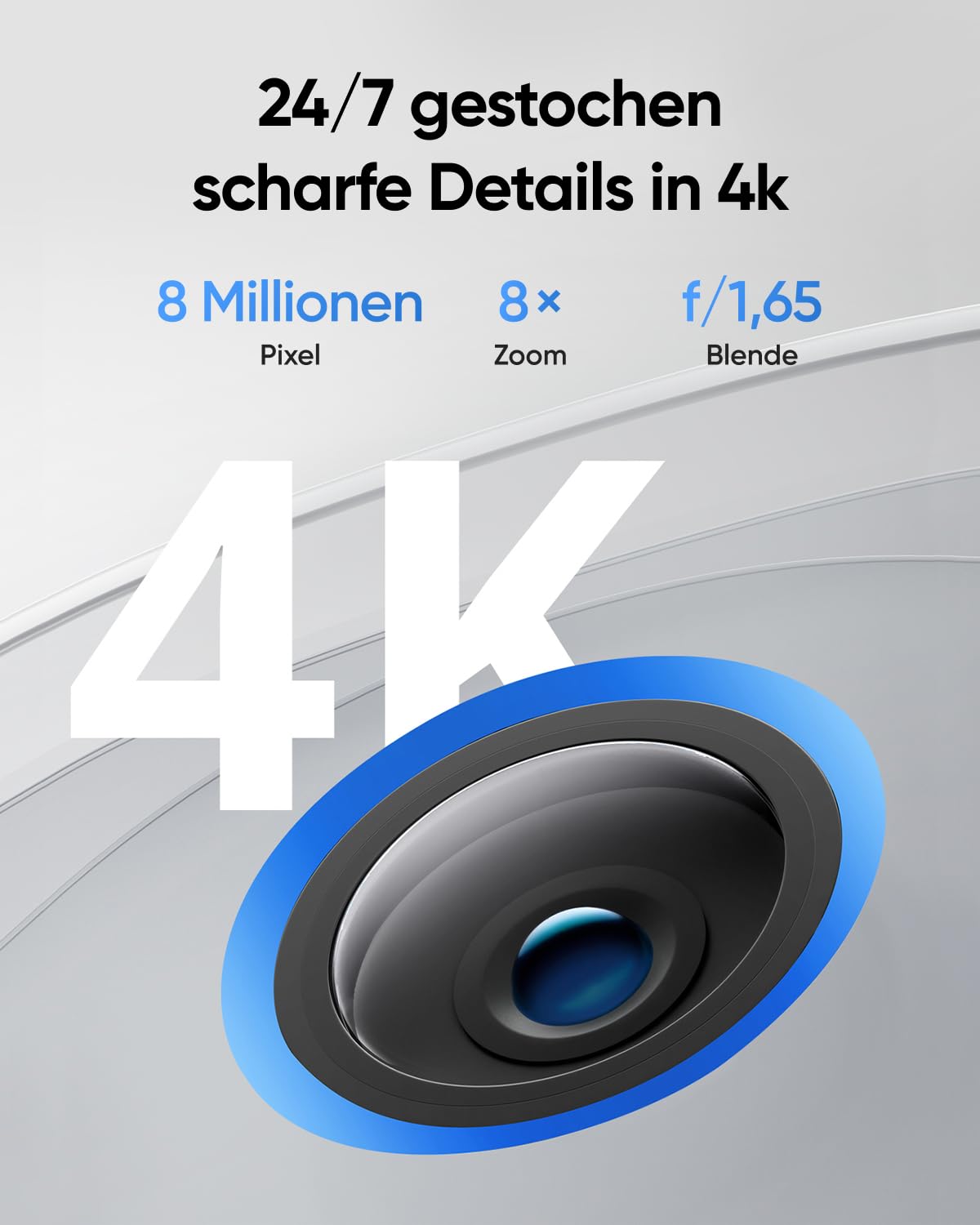 eufy Security eufyCam E330 (Pro) telecamera aggiuntiva, telecamera esterni, risol. 4K, registraz. 24/7, plug-In, Wi-Fi, AI ricon. facciale, nessun costo mensile, richiede HomeBase 3 (Ricondizionato)