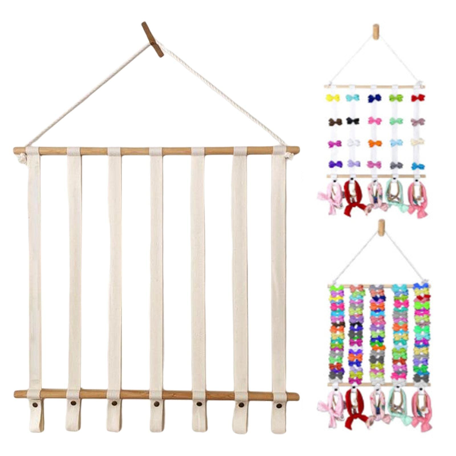 Qianly Porta Fiocchi per Capelli, Fermagli per Capelli di Grande capacità, Appendiabiti da Parete, Organizer per Fiocchi per Capelli, Contenitore per Accesso, 24x20x34 Pollici