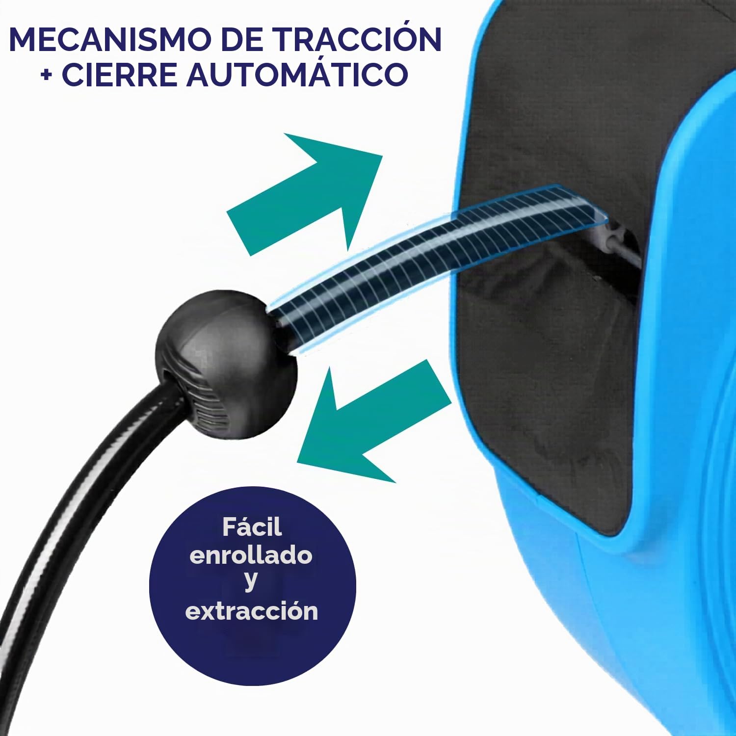 Monzana Carrete de Manguera Automático de 10m Soporte de Pared Aire Comprimido Conexión 1/4' Portamanguera