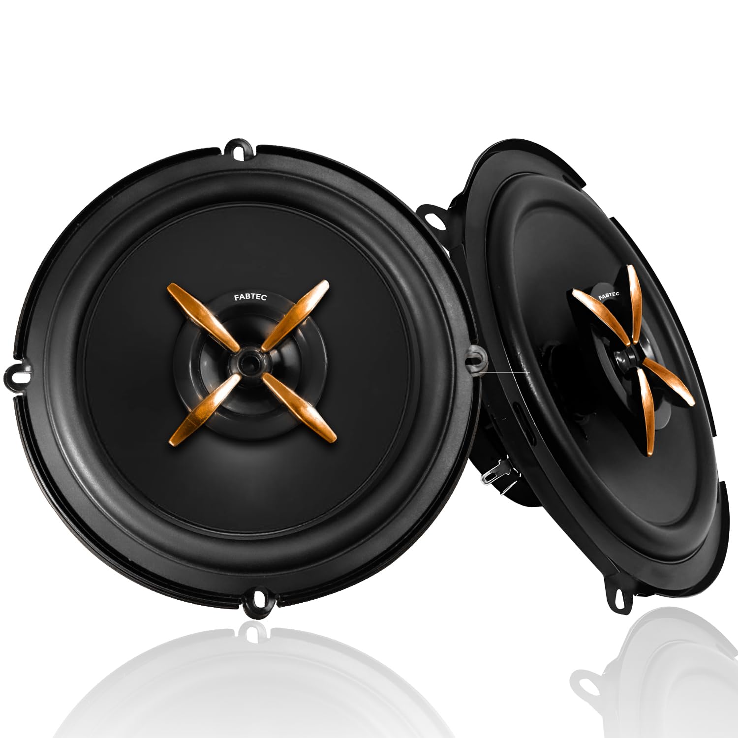 FABTEC 6Inch Coaxial 3way Speaker for Car 320w Peak Power Bass woofer 4ohm Black(Set of 2)-image-8
