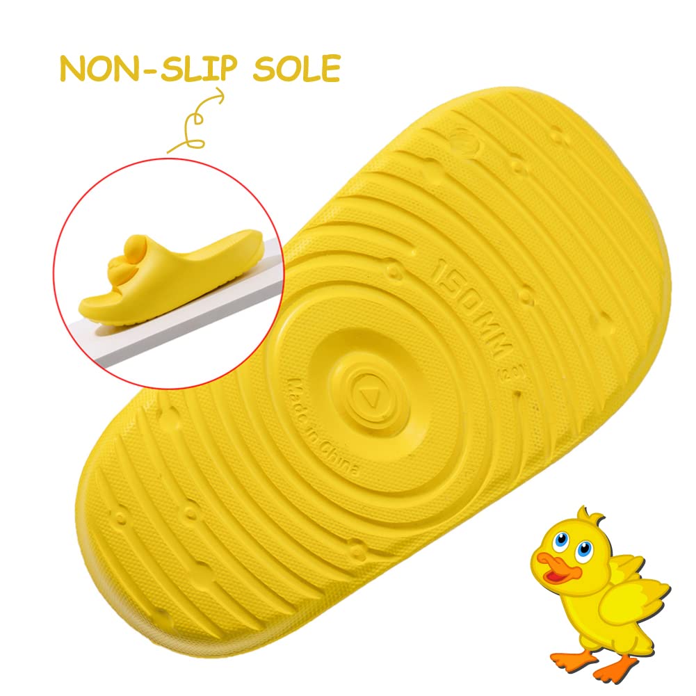 Chanclas de Playa Niña Niño Zapatos de Piscina Sandalias Ligero Antideslizante Pantuflas de Baño Ducha Unisex-niños Amarillo 762 21/22 (Tamaño de la Etiqueta 150mm)