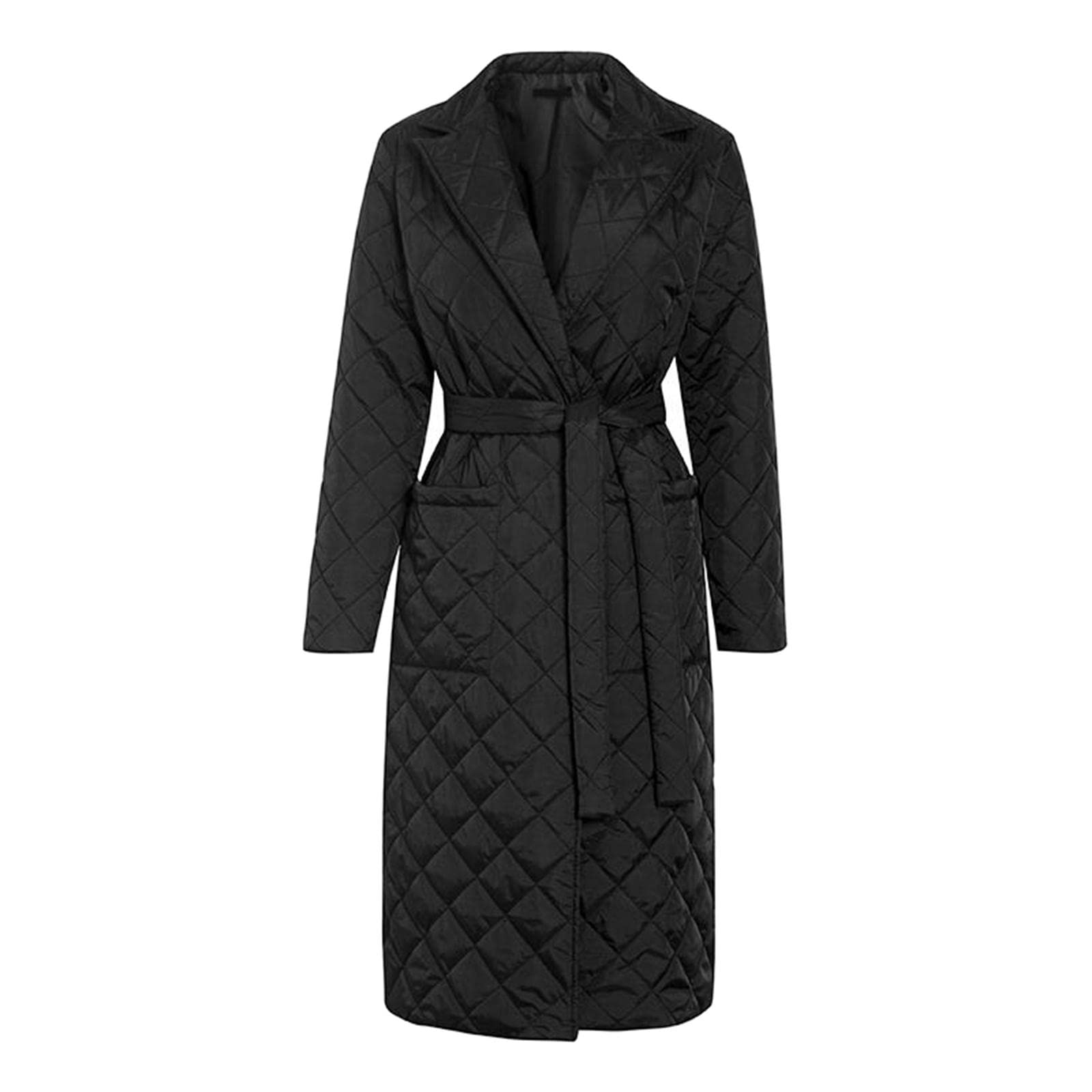 enakshi (label) Winter Windproof Jacket Casual Sashes Women Parka Long Straight Coat Black S|Clothing Shoes & Accessories | Womens Clothing | Coats & Jackets-picture-28