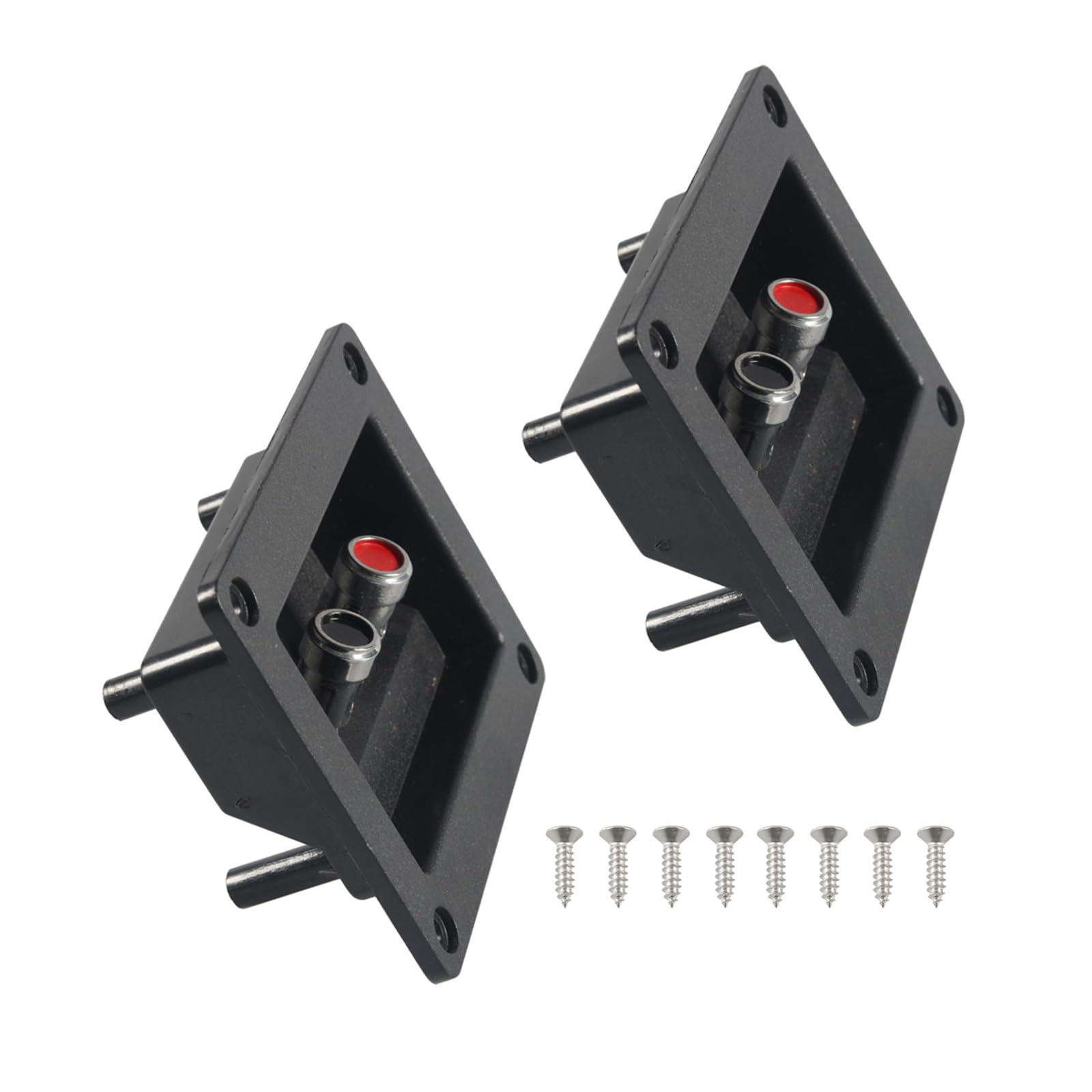 Ljmyy 2PCS Square Speakers Terminal Cup for Car Stereo Systems Metal Housing Easy Installation Upgrades Connector Box
