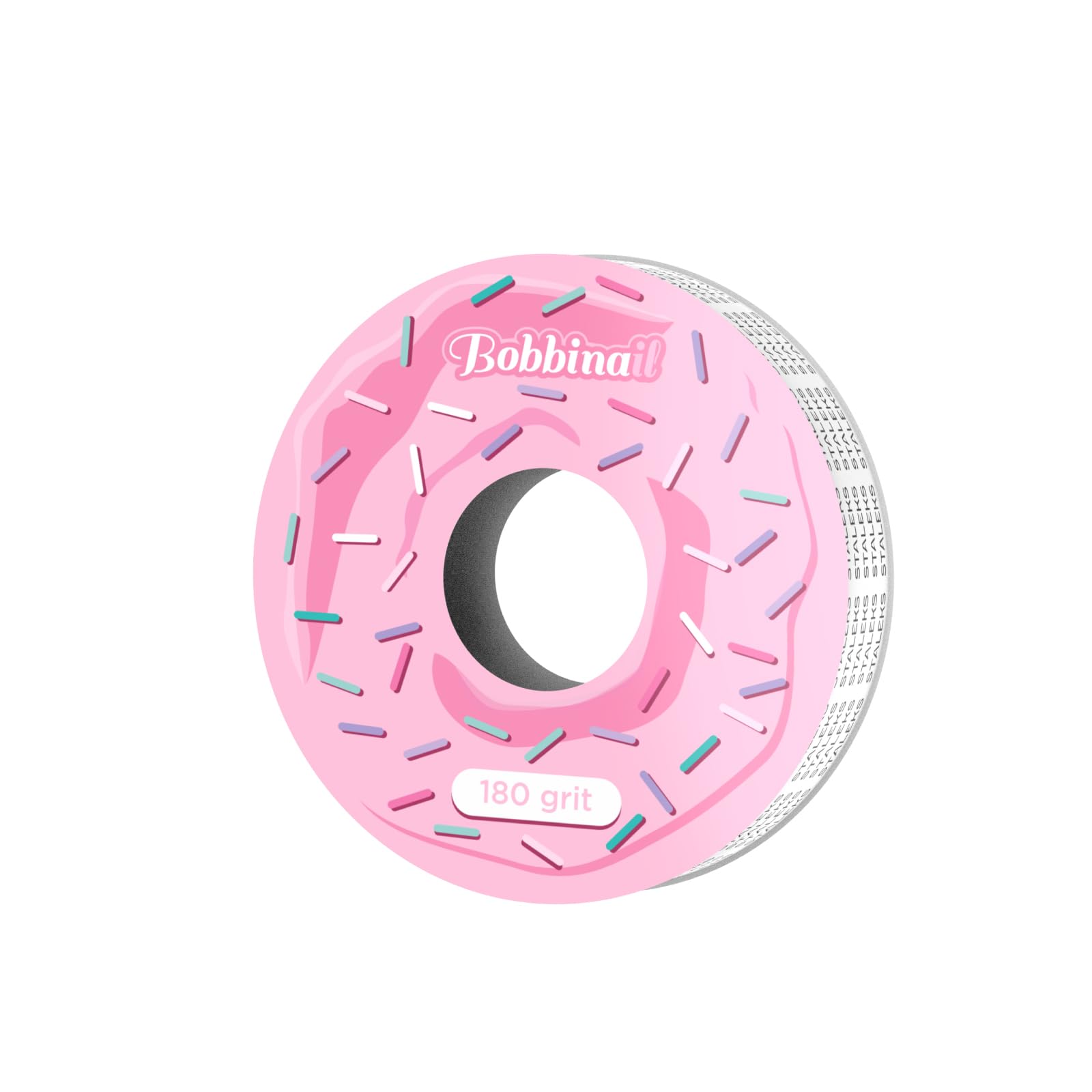 STALEKS PRO BOBBINAIL Recharge jetable de lime blanche adhésive en rouleau Expert pour Donut Distributeur de lime 6 m Grain 180