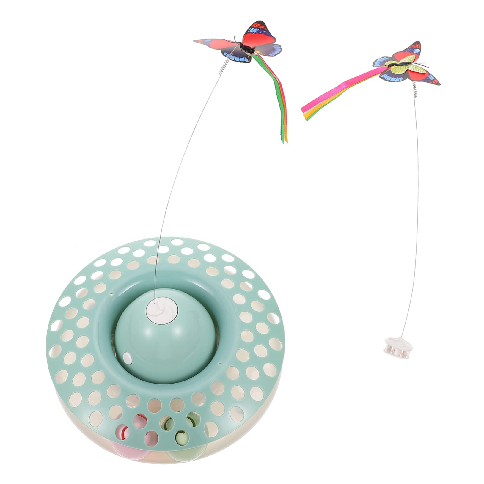 Jouet Interactif pour Chats Tournant Stimulant en Abs et PP pour Animaux de Compagnie