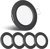 Vista 9 de acegoo Lámpara de techo empotrable para autocaravana de 2-3/4 pulgadas, de aluminio, 12 V, regulable, luz LED de disco para cámper, camión