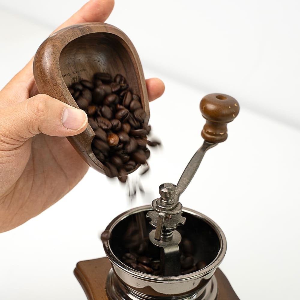 Coffee Bean Dosing Cup & RDT Spray Bottle Set - Walnut Wood Espresso Accessories Kit with Static Reduction Spray, Measuring Tray for Coffee/Tea image 8 of 9 B0F5PZQWBD
