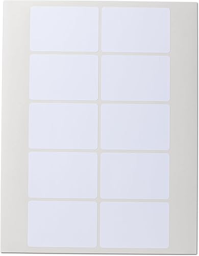 Miniatura 2 de Etiquetas impermeables para aceites esenciales, 50 rectángulos, 3 x 2 pulgadas, esquinas redondeadas, a prueba de aceite, altamente duraderas,