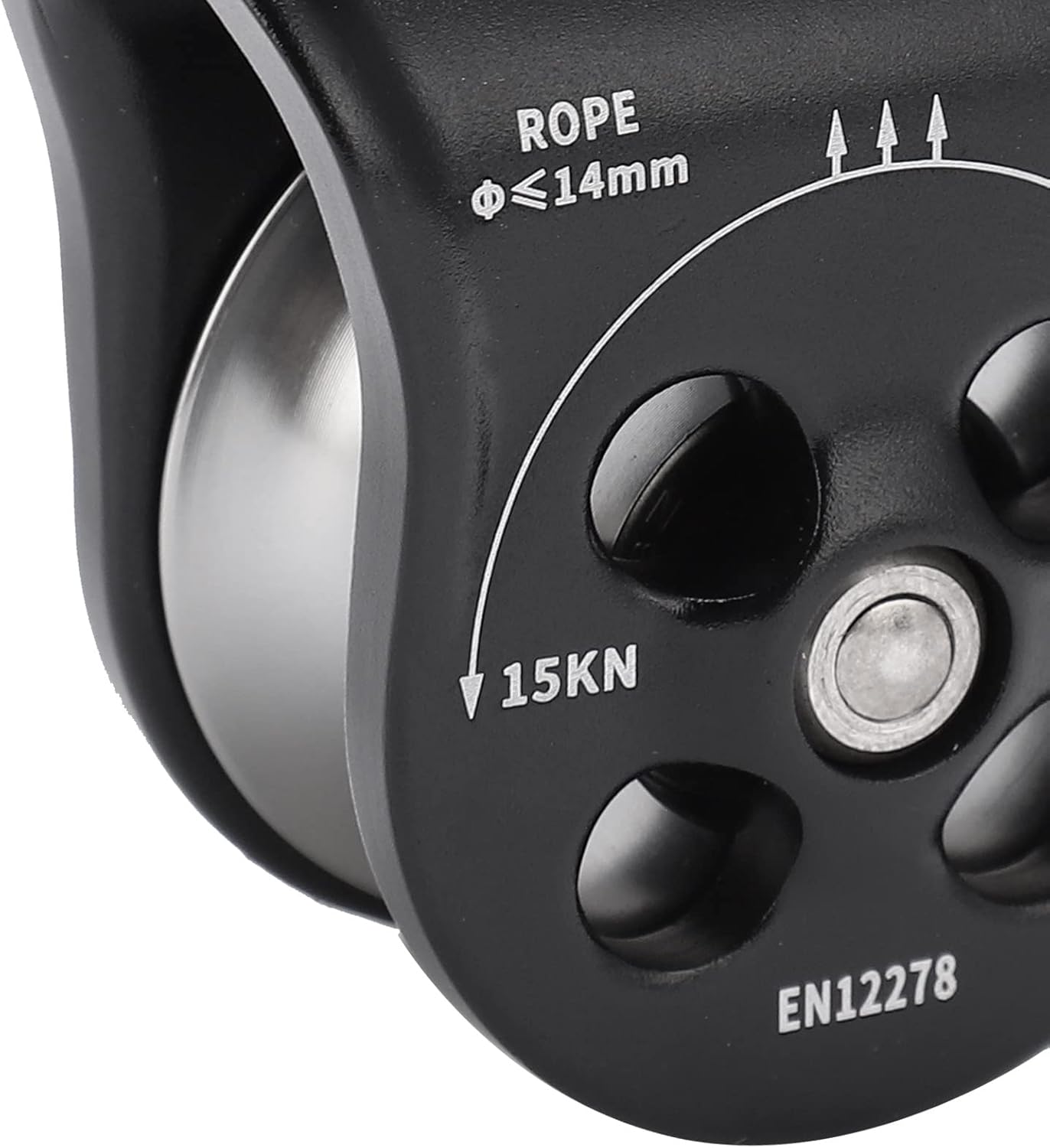 30KN Hitch Climber Pulley,Climbing Three Hole Pulley,A Traction Pulley Used for Climbing, Speed Descent, high-Altitude Gliding, and Other Activities.