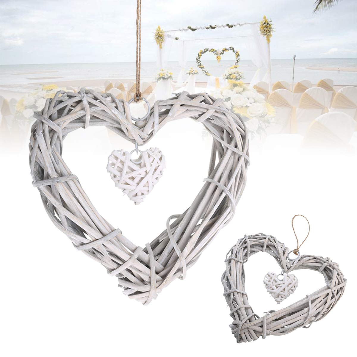 Coeur en osier blanc cm50 | Leroy Merlin