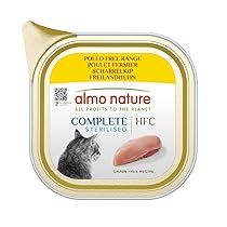 Almo Nature HFC Complete Sterilised, Alimento Umido per Gatti Adulti – Pollo Free Range – 85g, Confezione da 17