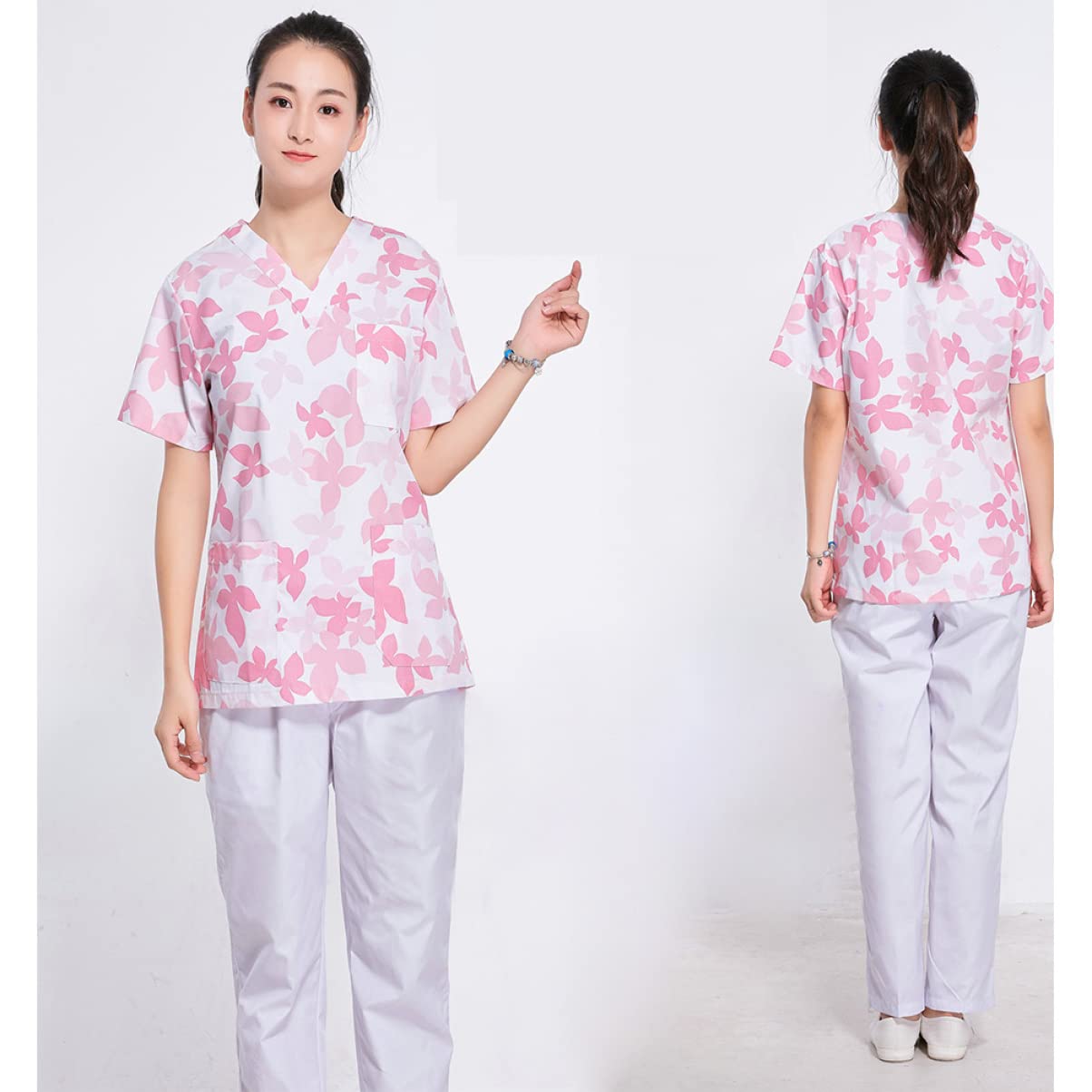 SHERCHPRY 1 Set Postpartum Kit Scollo a V Scrub Top Donne Abiti Acero Scrubs Giacche per le Donne Giacca per le Donne