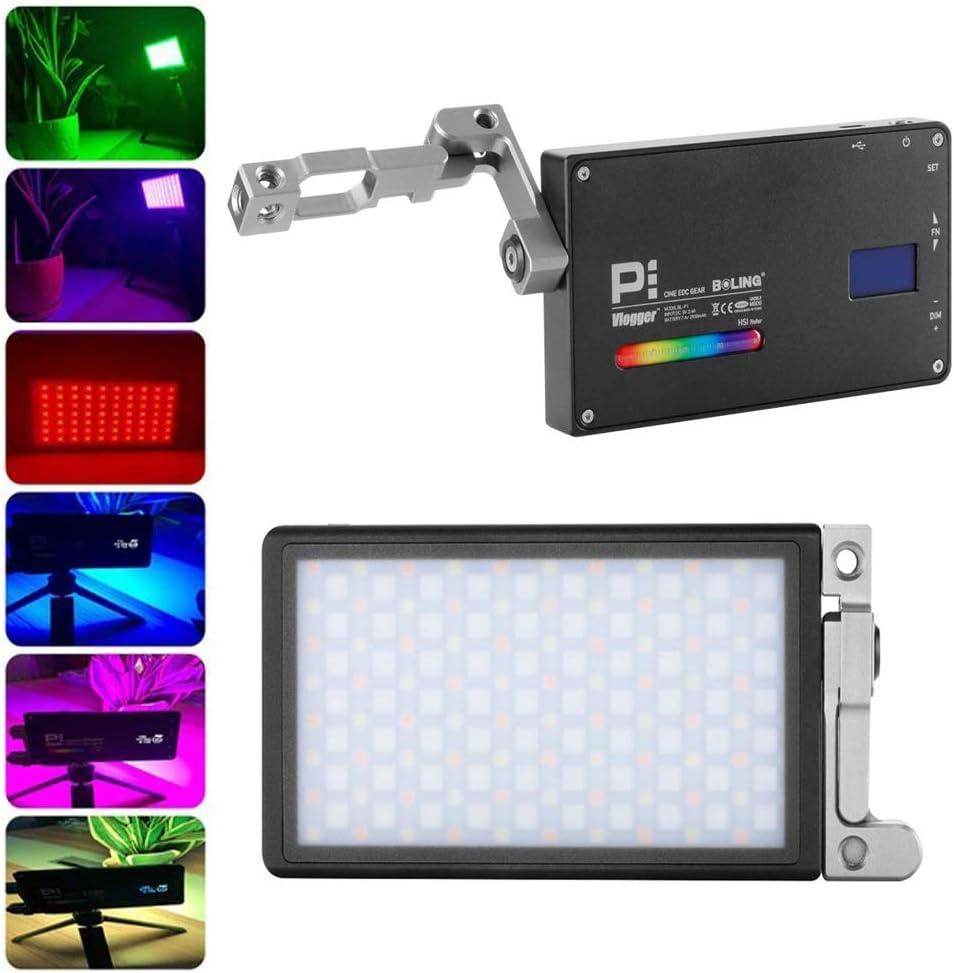 BolingBL-P1 RGB Camera Light 2500K-8500K Photo Light Built-in Battery Studio and Lighting Video Lighting
