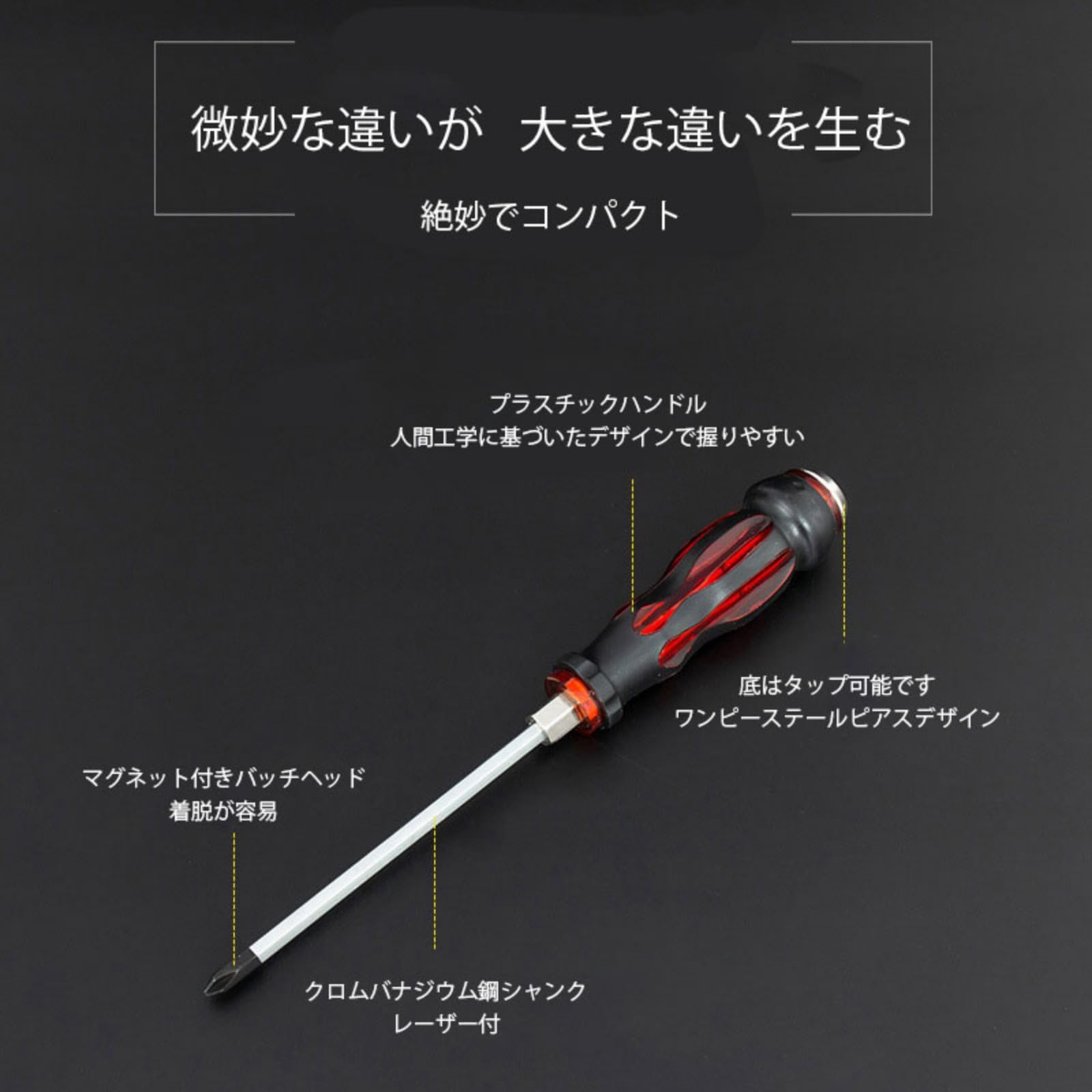 Amazon | 貫通ドライバー ドライバーセット 7点セット 工具セット 収納