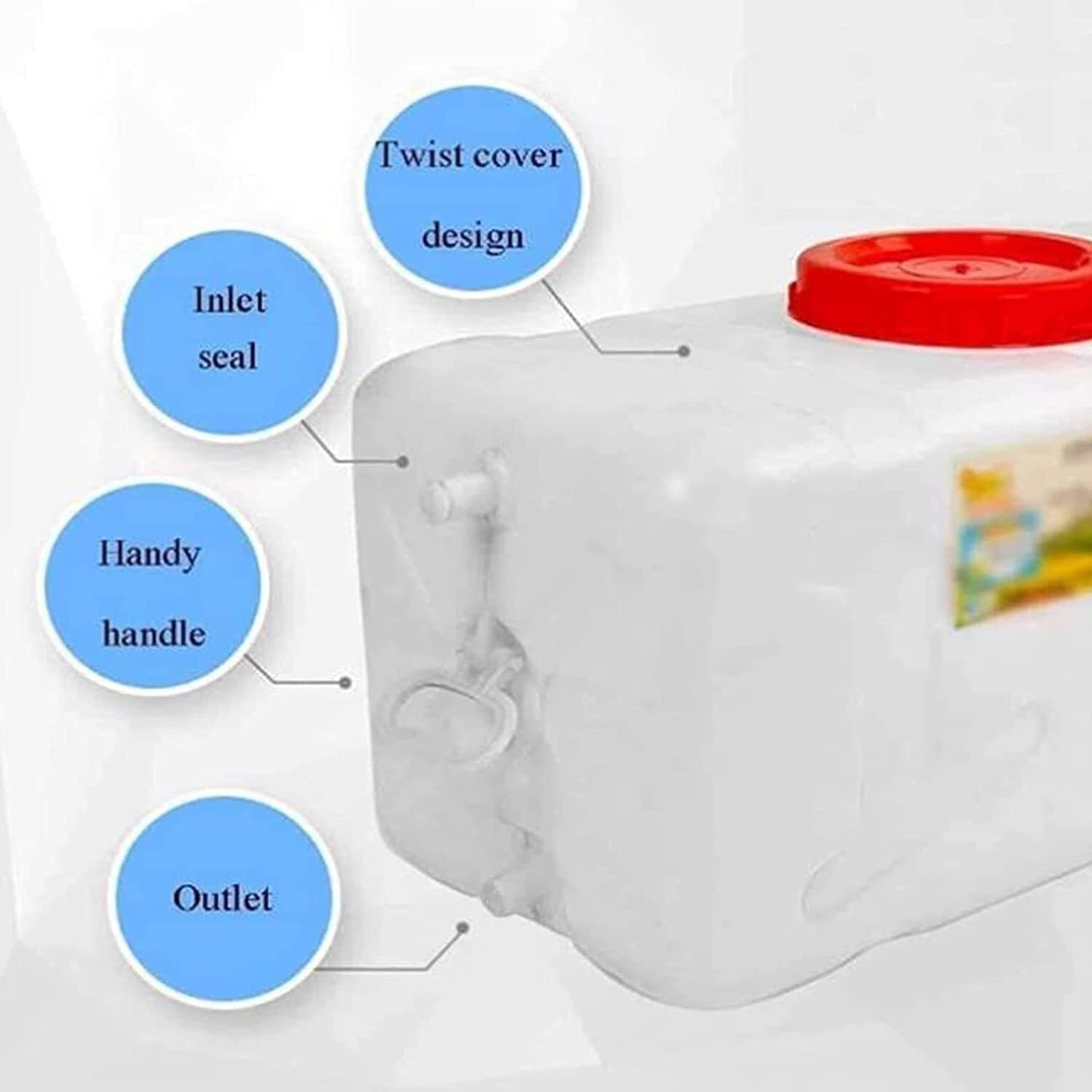 Zbiornik na wodę Zbiornik na wodę z kranem Zewnętrzny pojemnik do przechowywania grubego plastiku Przenośny pojemnik na wino Przemysłowy produkt chemiczny Gruby i trwały