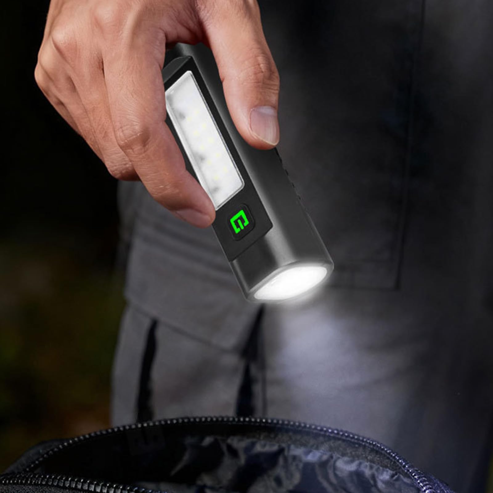 Juego de luces para bicicleta, luz multifuncional para bicicleta, 4 modos, luces LED portátiles de trabajo, carga tipo C, faro delantero para bicicleta de montaña y ciclismo
