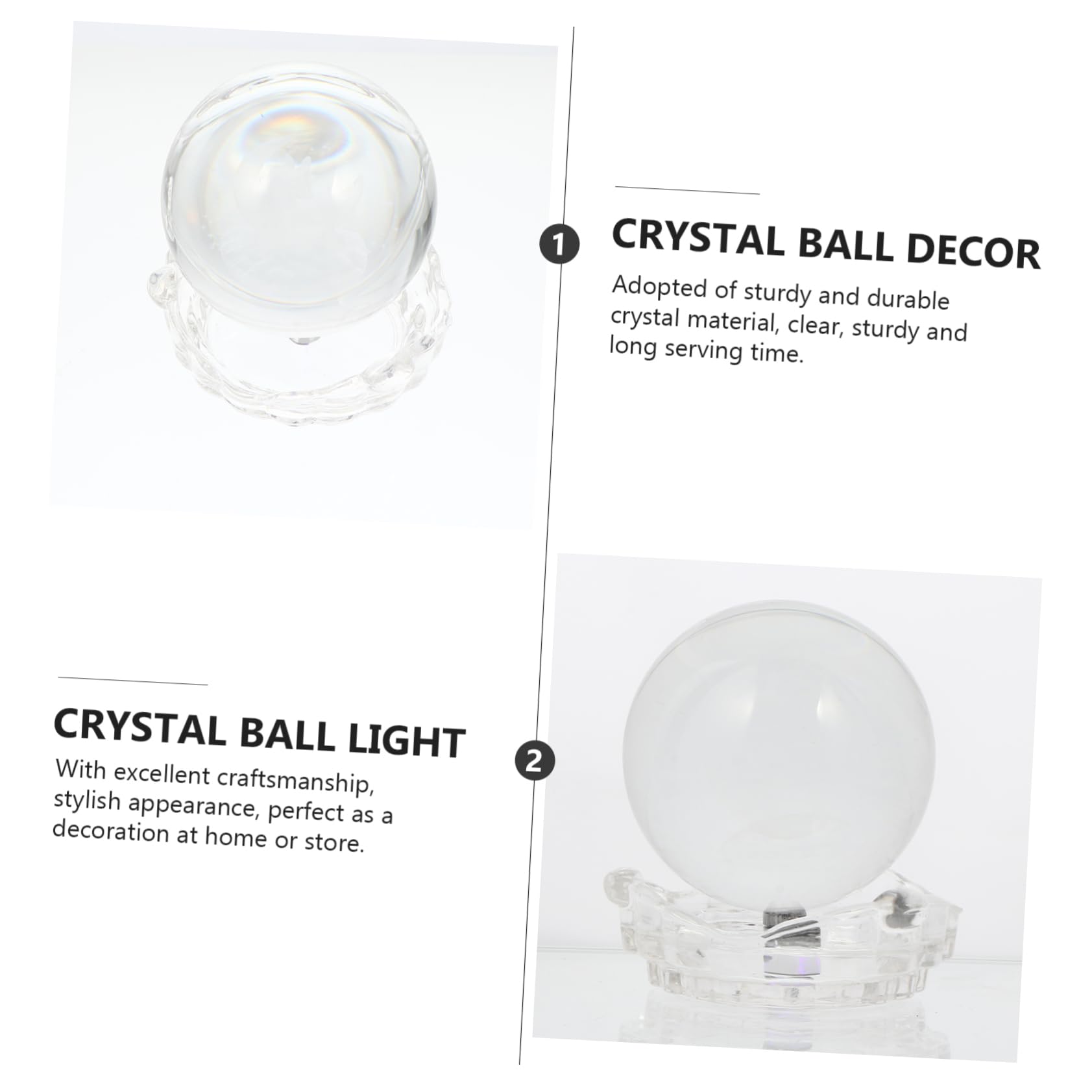NUOBESTY 1pc Crystal Lamp Glowing Household Ornament for Dreamy Home Decor Delicate and Creative Night Light Removable Base