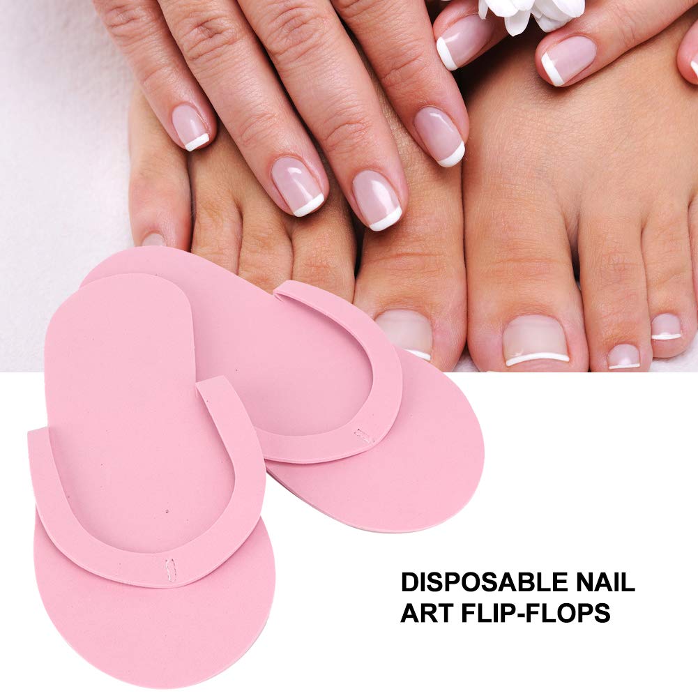 12 paia di infradito usa e getta, infradito spa, pantofole monouso per pedicure infradito nail art pantofole portatili spessore 3 mm per hotel centro spa viaggio al coperto 42(Rosa)