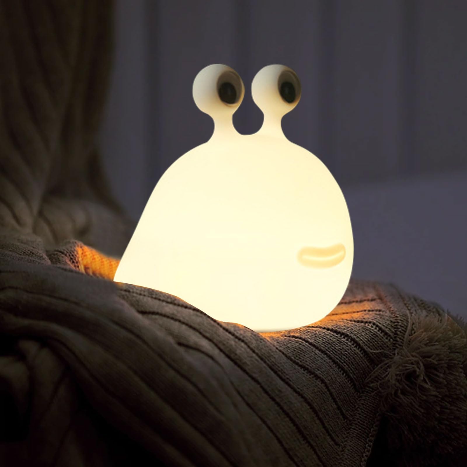 Slug Night Light Slug Lamp dla dzieci, bez BPA ABS i silikonowa lampa do łazienki, regulowana jasność i automatyczne wyłączanie, zabawny prezent na noc dla chłopców dziewczynek