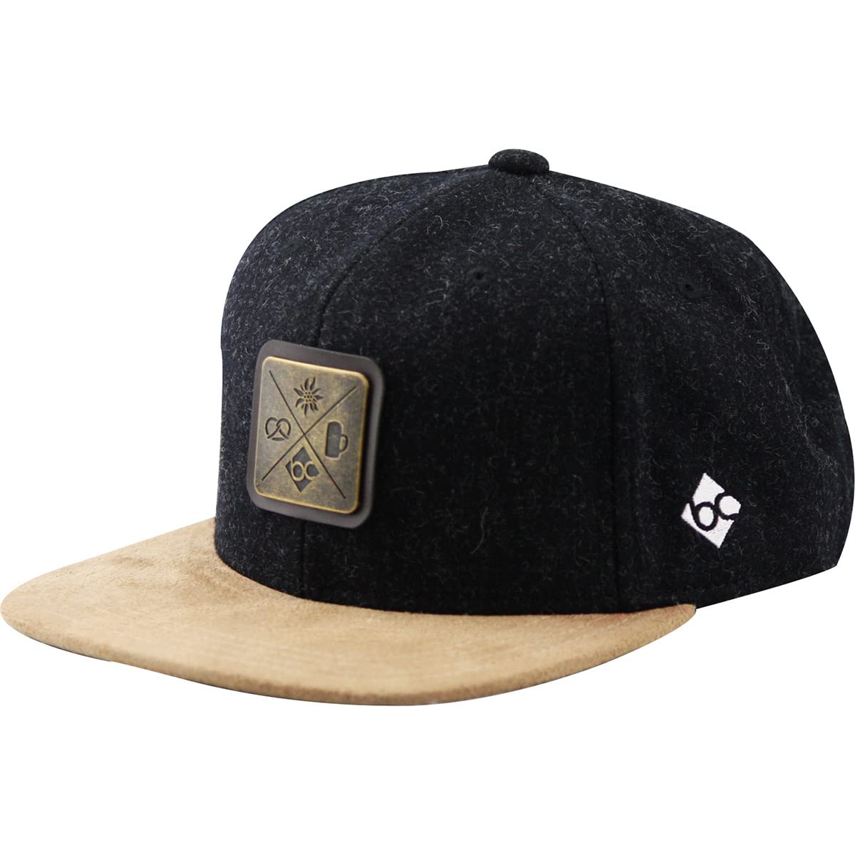 Bavarian Caps Unisex Snapback, Kreizweis - Schwarz Beige