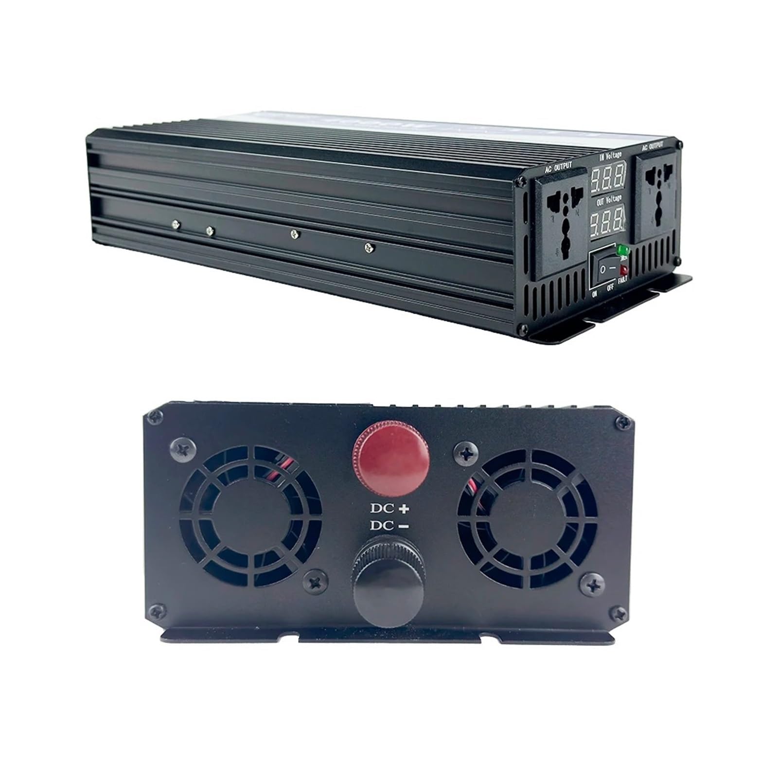 Inversores Solares Coche 5000 W con Doble Pantalla Digital Onda Sinusoidal Pura 12 V CC 24 V 48 V 60 V 72 V CA A 110 V 220 V CA(12V,220V-230V(50HZ),Europe)