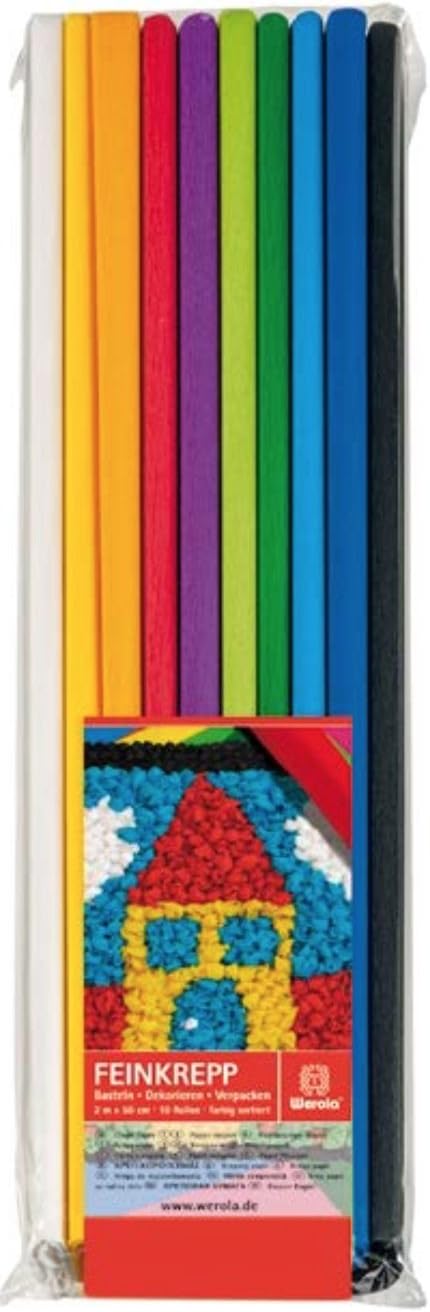 Werola Extra Fine Crepe 10 Assorted Colours brights