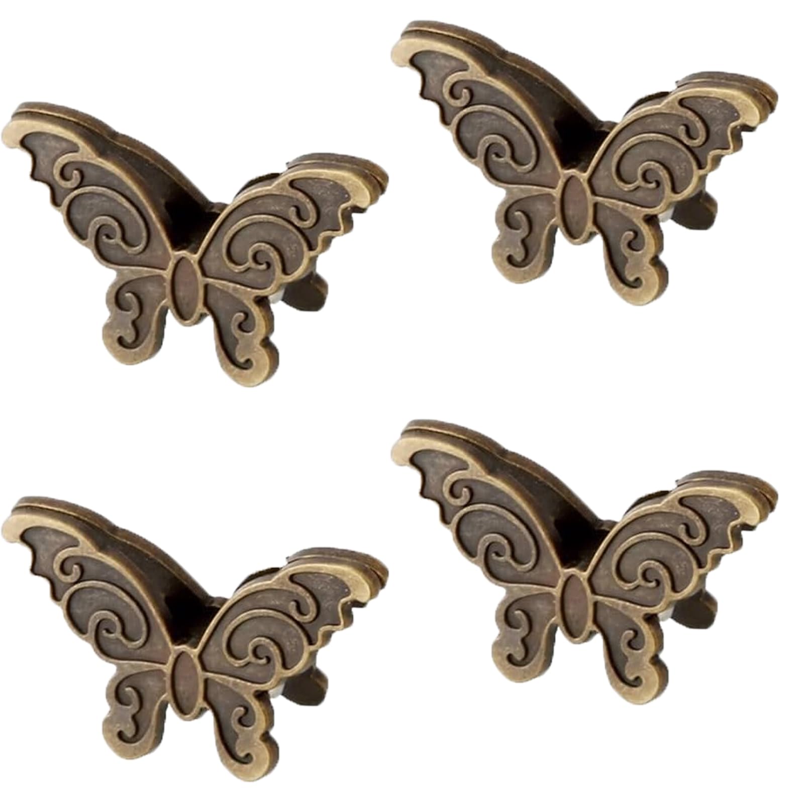 4Pcs Butterfly Metal Paper Clip Book Clips Binder Clips Vintage Bullet Junk Journal Clips Notebook Accessories Decorative Clips for Office Home DIY