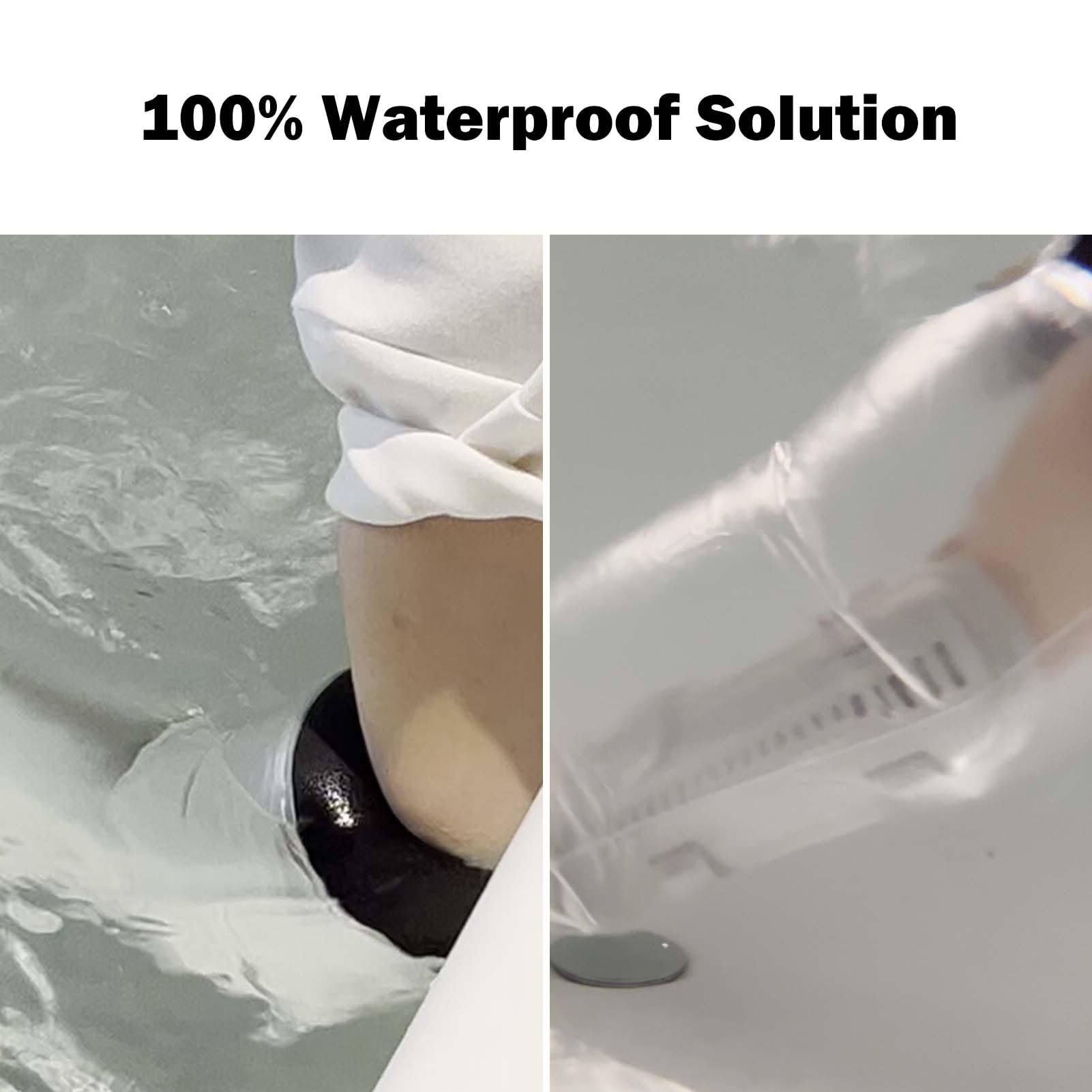 Coperture impermeabili per braccio doccia, copertura protettiva impermeabile per braccio, lesioni al gomito, polso, post chirurgia, riutilizzabili, elastiche, facili da usare, proteggono le