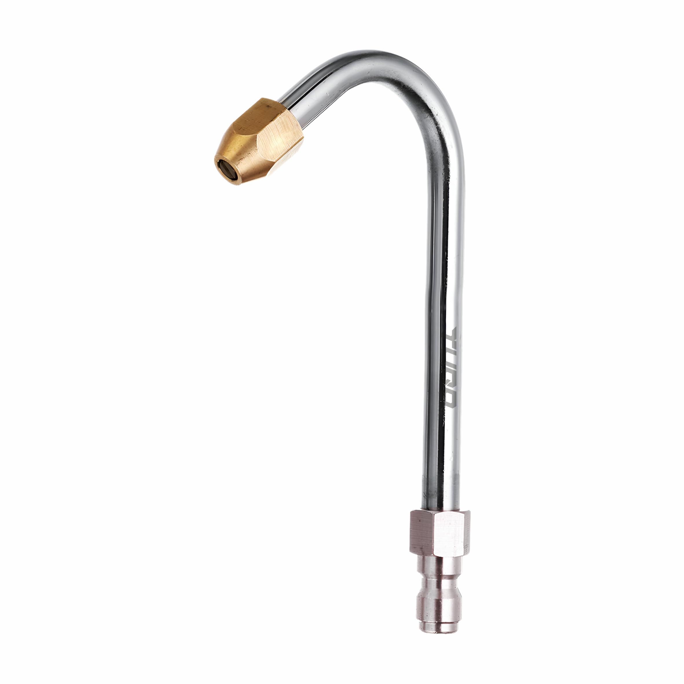 TUQO Extension Rod for High Pressure Washer - Bend Type Metal Rod with 1/4" Male Quick Plug Connector | Extension Wand for Cleaning Thight Places, Car, Bike, Floor, Roof. (U Shape - 150mm)