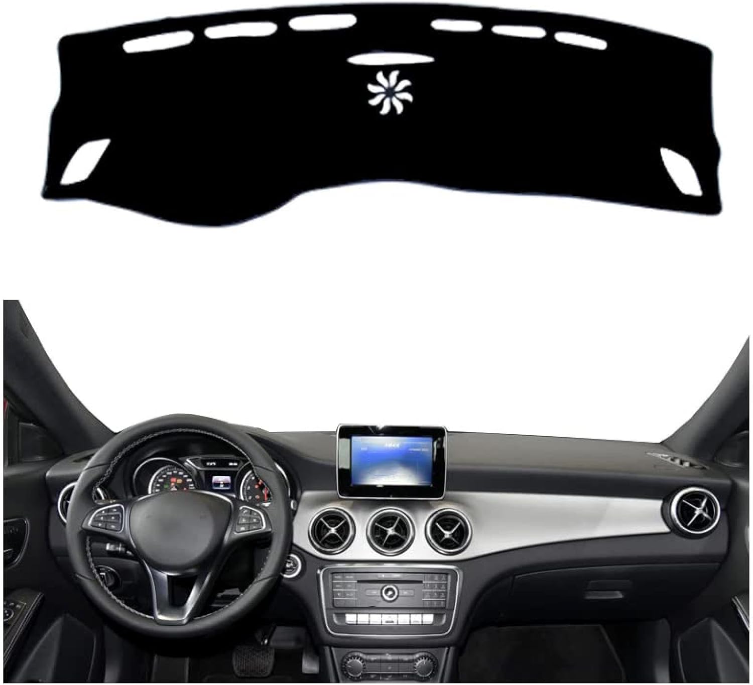 Dashboard Cover Mat for MERC&edes B&ENZ CLA-Class CLA250 2013-2019 Car Dashboard Cover Dash Cover Mat Non-Slip Dash Mat Protector Carpet